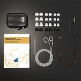 BASN MMCX Triple Driver in-Ear Monitors with Rich Bass, HiFi Stereo IEM Earphones with Upgraded Detachable Cables for Audiophiles Musicians basn in ear monitor headphone for musician singer drummer shure iem westone earphone KZ in ear sennheiser custom in ear factory and manufacturer OEM ODM supplier and agent