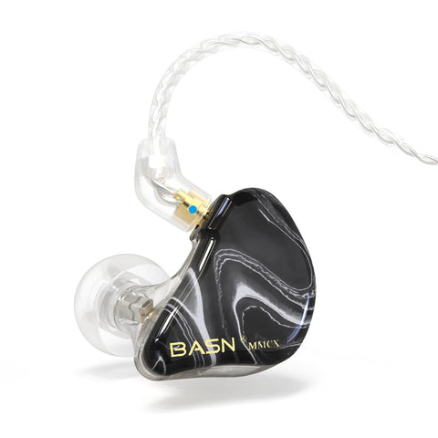 BASN MMCX in Ear Monitor Headphones with 2 Upgraded Detachable Cables, Musicians Triple Driver Noise Isolating Earphones (Black) basn in ear monitor headphone for musician singer drummer shure iem westone earphone KZ in ear sennheiser custom in ear factory and manufacturer OEM ODM supplier