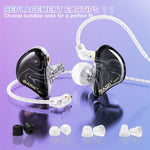 BASN MMCX in Ear Monitor Headphones with 2 Upgraded Detachable Cables, Musicians Triple Driver Noise Isolating Earphones (Black) basn in ear monitor headphone for musician singer drummer shure iem westone earphone KZ in ear sennheiser custom in ear factory and manufacturer OEM ODM supplier