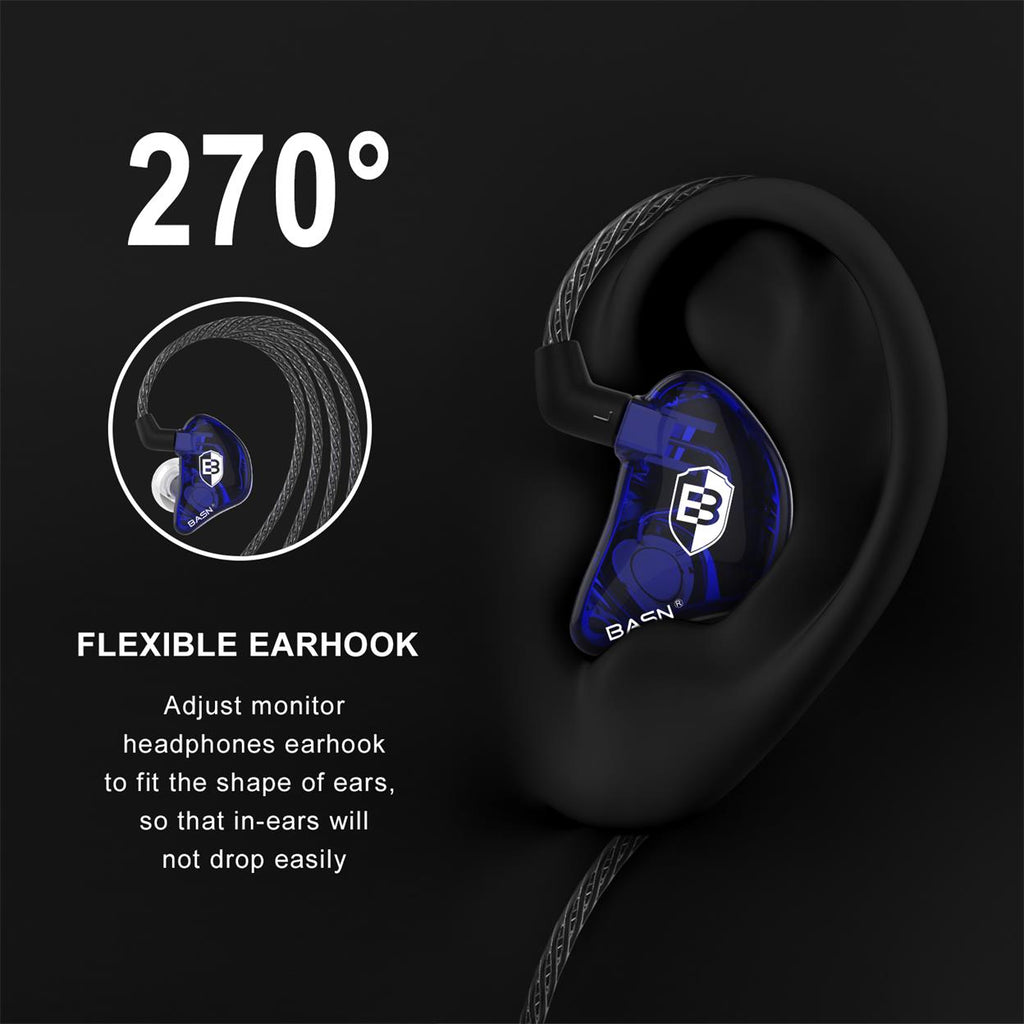 BASN Bsinger PRO In Ear Monitor Headphones (Blue)