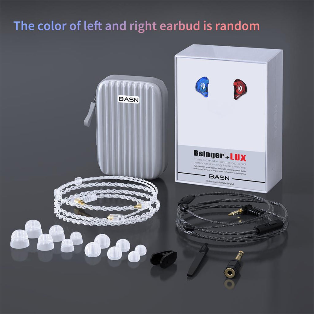 BASN Bsinger LUX In Ear Monitor Headphones(RedBlue)