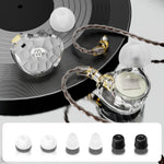 BASN ASONE 14.2mm Planar Driver in-Ear Monitors Earphone with Two Detachable MMCX Cables for Musicians Drummers Bass Players Singers(Grey) basn in ear monitor headphone for musician singer drummer shure iem westone earphone KZ in ear sennheiser custom in ear factory and manufacturer 