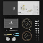 BASN ASONE 14.2mm Planar Driver in-Ear Monitors Earphone with Two Detachable MMCX Cables for Musicians Drummers Bass Players Singers(Grey)basn in ear monitor headphone for musician singer drummer shure iem westone earphone KZ in ear sennheiser custom in ear factory and manufacturer 
